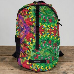 Timbuk2 X Grateful Dead Backpack Unisex OS Green Dancing Bears Roses Psychedelic
